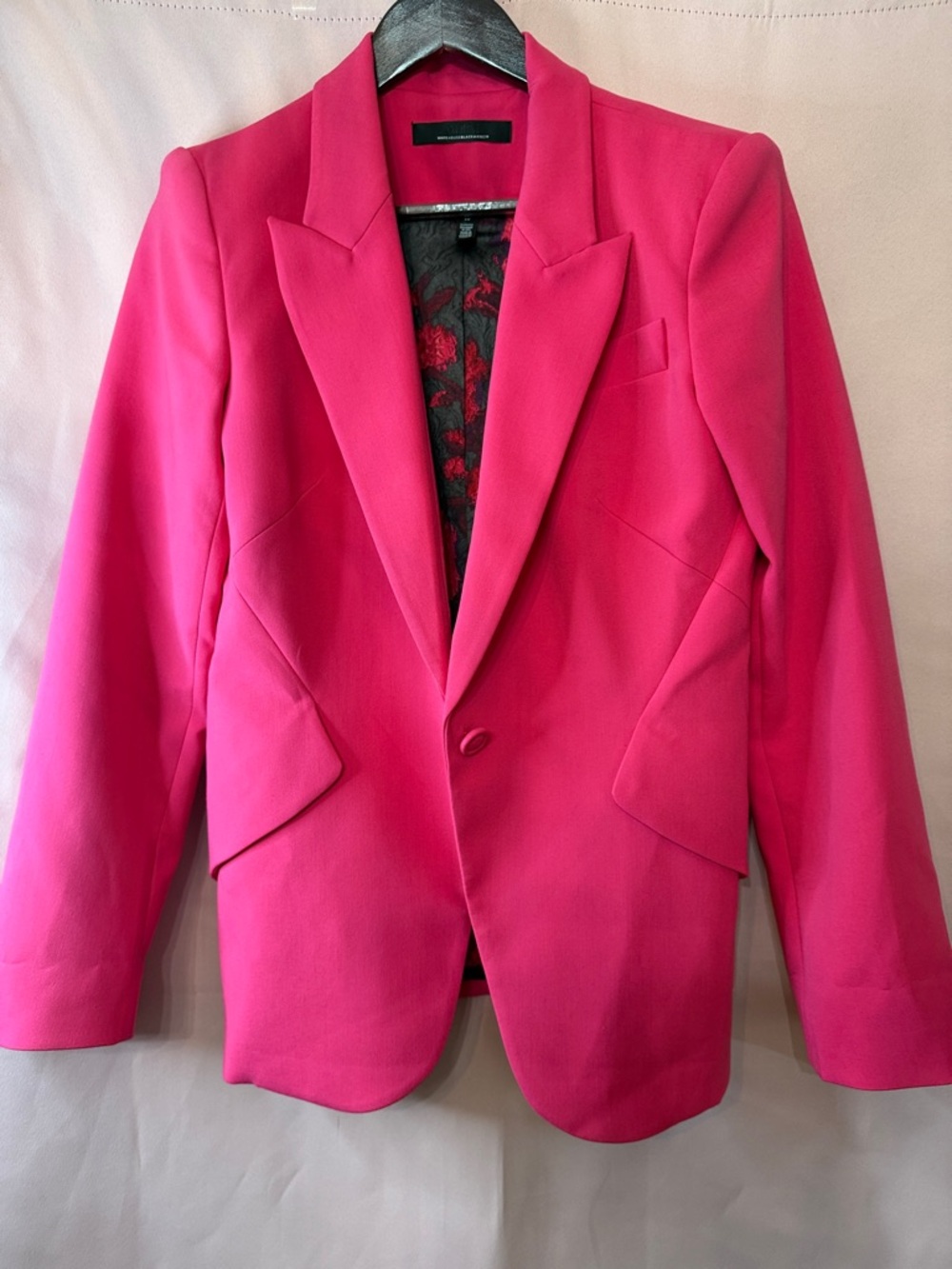 White House Black Market Bright Pink Single-Button Blazer - Picture 9 of 13